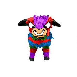 Multicolored Bull Pinata, 3D Mexican Fiesta Party Game, Centerpiece  Decoration and Photo Prop