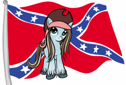 1451851 - artist:silversthreads, bandana, confederate flag ...