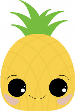pineapple piña kawaii - Sticker by Liz