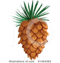 Pinecone Clipart #1464383 - Illustration by Vector Tradition SM