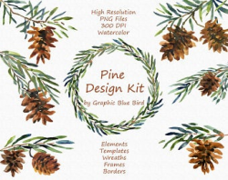 Pinecone clipart | Etsy