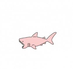 shark pink sticker pastel - Sticker by moshimarie