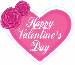 Happy Valentine's Day Pink Heart PNG Clip Art | Gallery ...