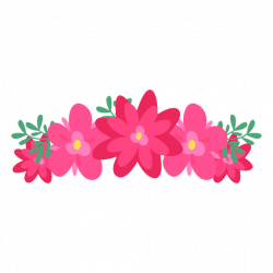 Pink red flower crown - Transparent PNG & SVG vector