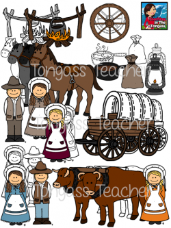 pioneer oregon trail clipart bundle | Clip Art from TPT - A Bit of ...