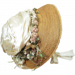 Lovely Antique 1860's Victorian Decorated Straw Bonnet With Paris ...