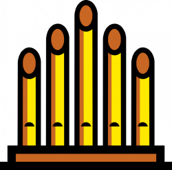 Church Cathedral Pipe Organ - Vector Image