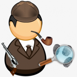 With Pipe And Magnifying Glass - Clipart Detective With ...