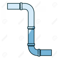 Blue shading silhouette of drain pipe » Clipart Portal