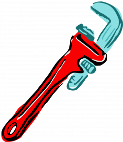 Clipart - Roughly drawn pipe wrench