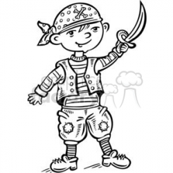 child dressed up like a pirate clipart. Royalty-free clipart # 381521