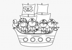 Black And White Pirates On A Pirate Ship - Black And White ...