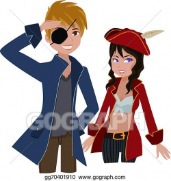 EPS Illustration - Pirate couple. Vector Clipart gg70401910 ...
