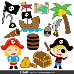 Pirate Clipart, Cute Pirates Clip Art, Pirate Boy Girl Clip ...