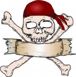 Piracy Jolly Roger Human skull symbolism Clip art - Pirate flag 592 ...