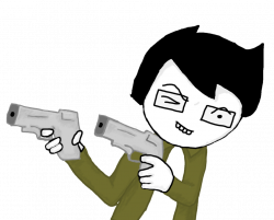 Double Pistols and a Wink Transparent (Homestuck) by sailorluna1 on ...