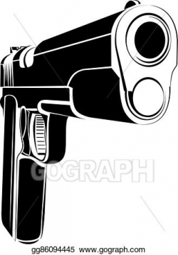 Vector Art - Pistol 1911 gun fire 45 caliber. Clipart ...
