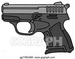 Vector Clipart - Small handgun. Vector Illustration ...