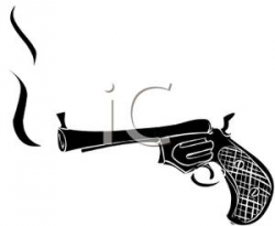 Smoking Gun Silhouette - Royalty Free Clipart Picture