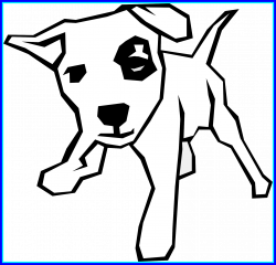 Astonishing Pitbull Clipart Outline Pencil And In Color Pict Of Dog ...
