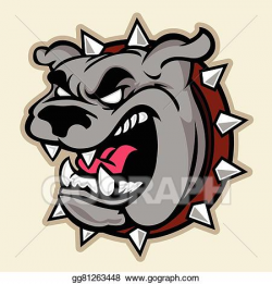 Vector Stock - Angry pitbull head. Clipart Illustration ...