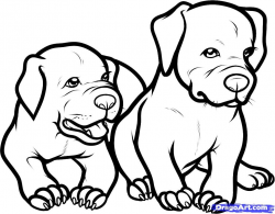 Only Pitbull Dogs Coloring Pages | How to Draw Baby Pitbulls ...