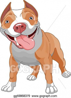Vector Illustration - pitbull dog. Stock Clip Art gg59868379 ...