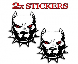 Skino 2 x PVC Pitbull red Eyes Stickers B 4 - - Amazon.com