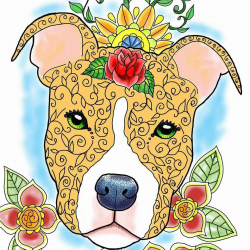 ArtByEddy Pit Bull Coloring Book - Philosophy of Dog
