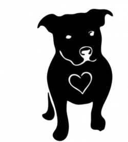 dog pitbull black animal - Sticker by Jessica Knable
