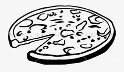 Production Ready Artwork For - Pizza Clipart Black And White ...