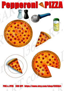 50% OFF Pizza Clipart, Pizza clip art, Scrapbooking, Party ...