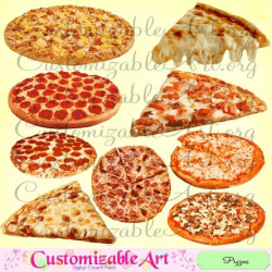 Pizza Clipart Pizza Clip Art Digital Pizzas Cliparts Cheese Pizza Clipart  Pizza Slices Clipart Pizza Images Pepperoni Pizza Digital Graphics