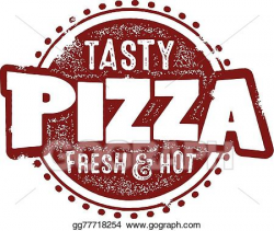 EPS Vector - Tasty pizza sign. Stock Clipart Illustration ...