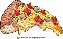 Vector Art - Bacon pizza. EPS clipart gg74805434 - GoGraph