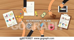 Vector Illustration - Financial retirement planning consult ...