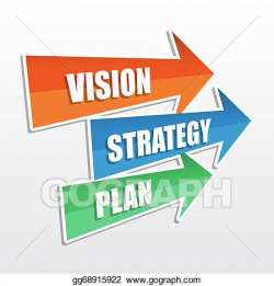 Stock Illustration - Vision, strategy, plan in arrows, flat ...