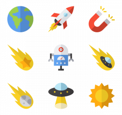18 space planets icon packs - Vector icon packs - SVG, PSD, PNG, EPS ...