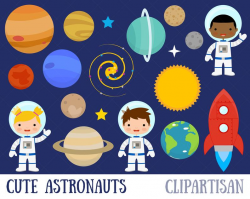 Space Clipart / Planets Clipart / Astronaut Clipart / Clip Art