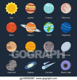 Vector Stock - Different planets of solar system ...