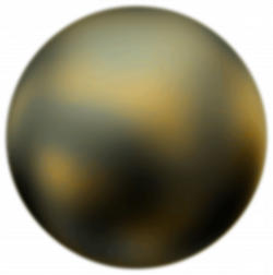 Clipart - Pluto 90 Degree Face From Hubble Telescope