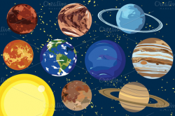 Planets in Order Clip Art - Clip Art Library