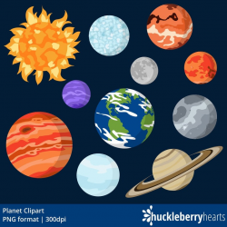 Planet Clipart, Outer Space Clipart, Planet Graphics, Printable, Commercial  Use