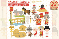 Ancient Rome clipart, Travel clip art, Roman empire art