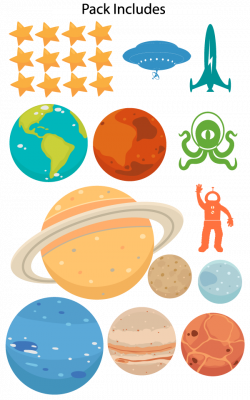 Outer Space Wall Decal Pack | Wall Decal World