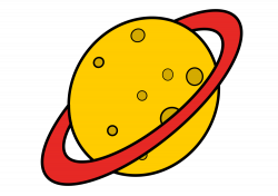 OnlineLabels Clip Art - Yellow Planet 1