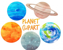space clipart, Planets Clipart, Solar Syatem clipart, outer space clipart  for personal and commercial use, scrapbooking, planner stickers