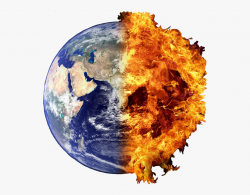 Earth Clipart Fire - Half Earth Half Fire, Cliparts ...