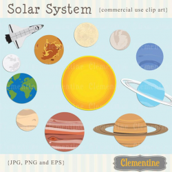 Sonnensystem ClipArt-Grafiken, Planeten-ClipArt-Grafiken, Solar  System-Images, Royalty free - Instant Download