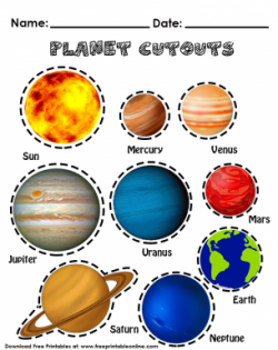 Planet Cutouts | Free Printable Worksheets | Planets ...